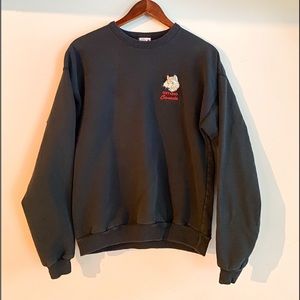 Vintage 90s Ontario Canada embroidered wolf crewneck unisex